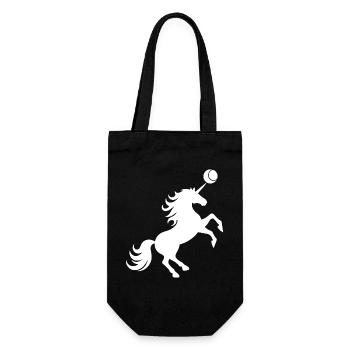 Licorne Joueur De Tennis Balle De Tennis Silhouette - Sac à bouteille - noir - Devant