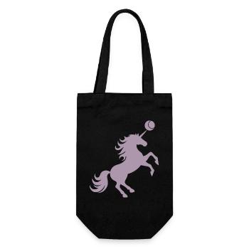 Licorne Joueur De Tennis Balle De Tennis Silhouette - Sac à bouteille - noir - Devant