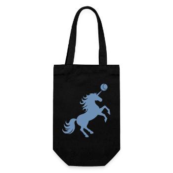 Licorne Joueur De Tennis Balle De Tennis Silhouette - Sac à bouteille - noir - Devant