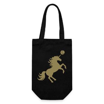 Licorne Joueur De Tennis Balle De Tennis Silhouette - Sac à bouteille - noir - Devant