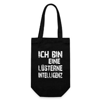 AI Saying: I'm a lecherous intelligence - Gift Bag for Bottles - black - Front