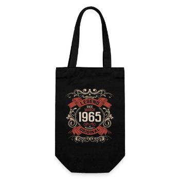 60. Geburtstag Geschenk Mann Original März 1965 - Geschenkbeutel für Flaschen - Schwarz - Vorne