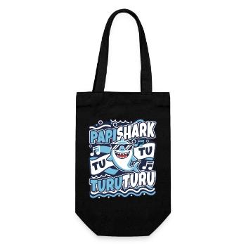 Daddy Shark - Gift Bag for Bottles - black - Front