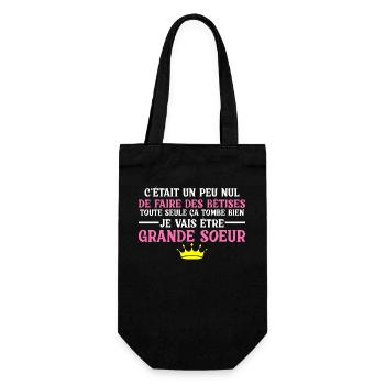 Enfant Future Grande Soeur Drôle Annonce Licorne - Sac à bouteille - noir - Devant
