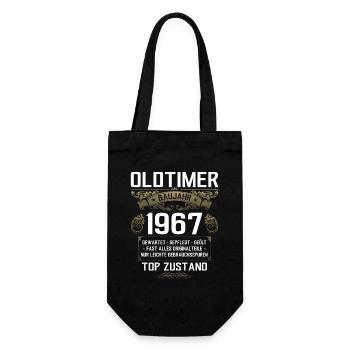 58. Geburtstag Oldtimer 1967 Jahrgang 67 - Geschenkbeutel für Flaschen - Schwarz - Vorne