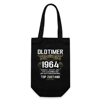 61. Geburtstag Oldtimer 1964 Jahrgang 64 - Geschenkbeutel für Flaschen - Schwarz - Vorne