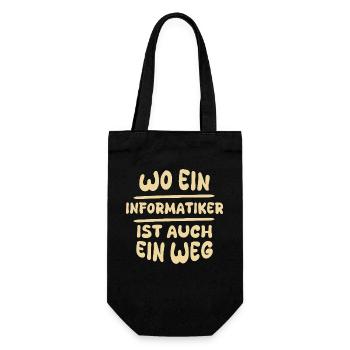 Geschenk für Informatiker - Geschenkbeutel für Flaschen - Schwarz - Vorne