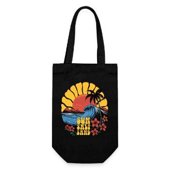 Sun, Salt, Sand! Beach Shirt! - Gift Bag for Bottles - black - Front