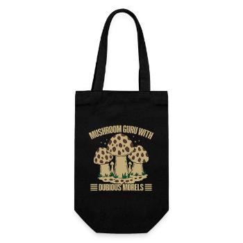 Mushroom Foraging Hunter Mushroom Guru Morel - Geschenkbeutel für Flaschen - Schwarz - Vorne
