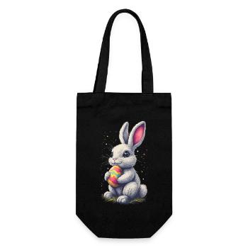 Easter Bunny Vintage - Gift Bag for Bottles - black - Front
