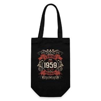 66th Birthday Legend April Vintage 1959 - Gift Bag for Bottles - black - Front