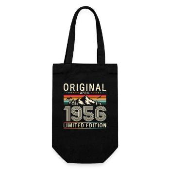 75th Birthday Original March Born 1950 - Gift Bag for Bottles - black - Front
