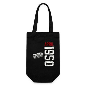 75th Birthday Legend March Born in 1950 - Gift Bag for Bottles - black - Front