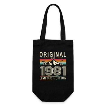 44e anniversaire Original Mai Né en 1981 - Sac à bouteille - noir - Devant