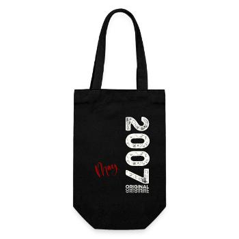 18. Geburtstag Geschenk Mann Original Mai 2007 - Geschenkbeutel für Flaschen - Schwarz - Vorne