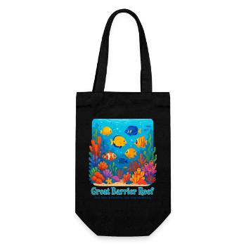 Great Barrier Reef - Geschenkbeutel für Flaschen - Schwarz - Vorne