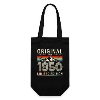 75ème Anniversaire Original Juillet Millésime 1950 - Sac à bouteille - noir - Devant