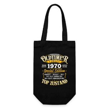 55. Geburtstag Oldtimer Juli Jahrgang 1970 - Geschenkbeutel für Flaschen - Schwarz - Vorne