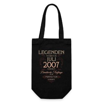 18ème anniversaire cadeau mari Original juillet 2007 - Sac à bouteille - noir - Devant