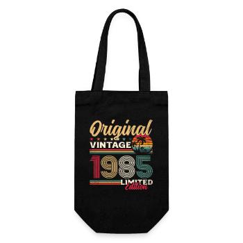 40. Geburtstag Legende Jahrgang 1985 - Geschenkbeutel für Flaschen - Schwarz - Vorne