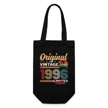 29th Birthday Original Vintage 1996 - Gift Bag for Bottles - black - Front