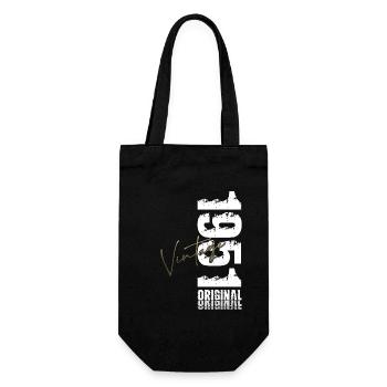 74th Birthday Original Vintage 1951 - Gift Bag for Bottles - black - Front