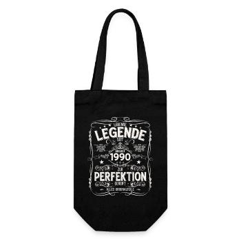 35ème anniversaire cadeau mari Original août 1990 - Sac à bouteille - noir - Devant