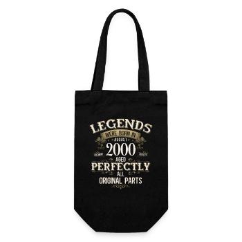 25ème anniversaire cadeau mari Original août 2000 - Sac à bouteille - noir - Devant