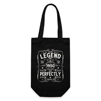 75th Birthday Original Vintage 1950 - Gift Bag for Bottles - black - Front