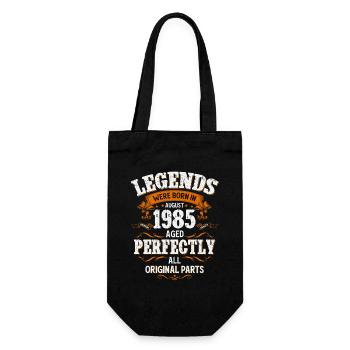 40. Geburtstag Original August Jahrgang 1985 - Geschenkbeutel für Flaschen - Schwarz - Vorne