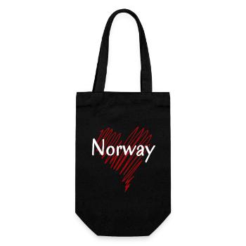 I love Norway, Norwegian pride - Gift Bag for Bottles - black - Front