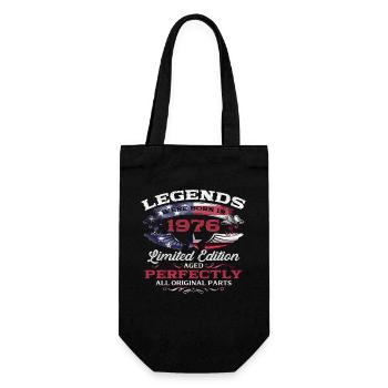50th Birthday Man Legend Vintage 1976 - Gift Bag for Bottles - black - Front