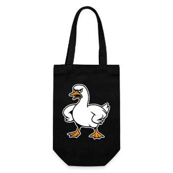Funny angry goose - Gift Bag for Bottles - black - Front