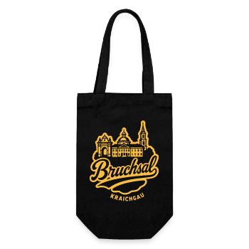 Bruchsal Kraichgau Illustration Design - Geschenkbeutel für Flaschen - Schwarz - Vorne