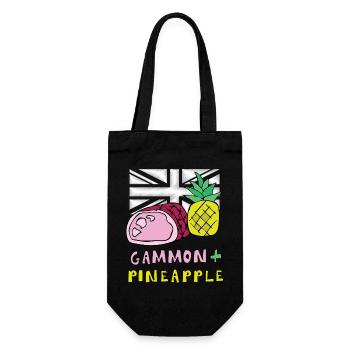 Gammon Pineapple Pop Art Tee - Gift Bag for Bottles - black - Front