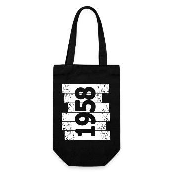 Eltern 1958 - Geschenkbeutel für Flaschen - Schwarz - Vorne