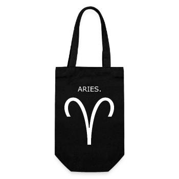 Aries Zodiac Idea - Gift Bag for Bottles - black - Front