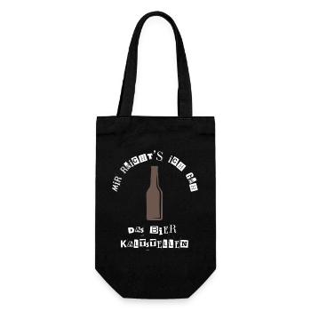 Mir reicht's ich geh das BIER KALTSTELLEN Männer - Geschenkbeutel für Flaschen - Schwarz - Vorne