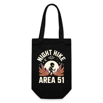 Funny Area 51 Alien UFO Hike Hiking - Gift Bag for Bottles - black - Front