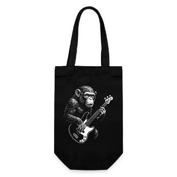 Chimp Bassist  - Gift Bag for Bottles - black - Front