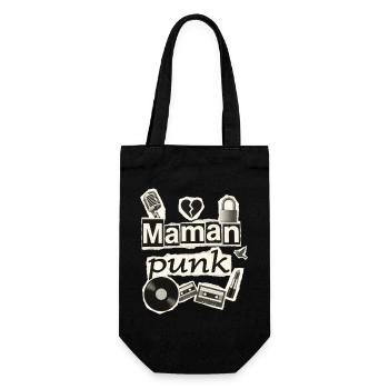 Mother Rocker Rock Humor Mom Punk - Gift Bag for Bottles - black - Front