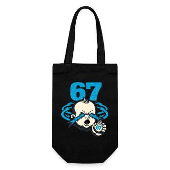 67 Six Seven - Gen Z - Gift Bag for Bottles - black - Front