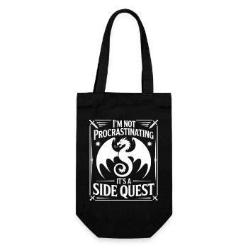 Je ne procrastine pas, c'est une quête secondaire - Sac à bouteille - noir - Devant