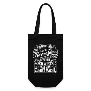 I Know What To Do First Horror Movie Saying - Gift Bag for Bottles - black - Front