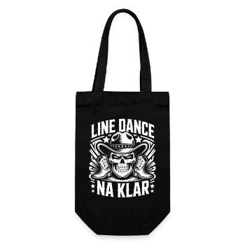 Line Dance Skull Cowboy - Gift Bag for Bottles - black - Front