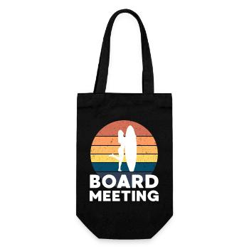 Surfing Board Meeting - Geschenkbeutel für Flaschen - Schwarz - Vorne