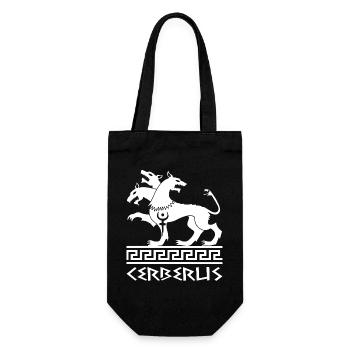 White Cerberus Dog - Gift Bag for Bottles - black - Front