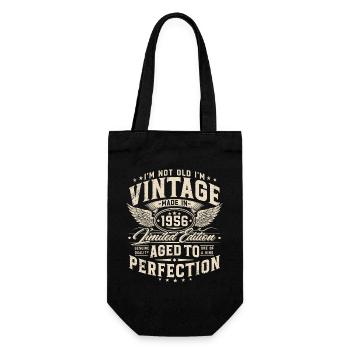 Cadeau rétro vintage pour le 70e anniversaire de 1956 - Sac à bouteille - noir - Devant