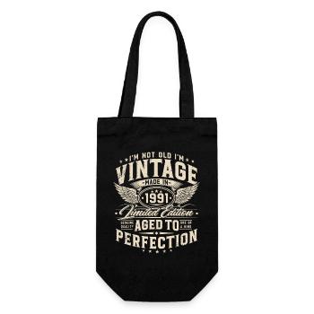 Cadeau d’anniversaire vintage 1991 - Sac à bouteille - noir - Devant