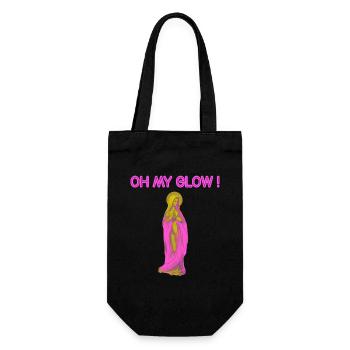 Oh My Glow Virgin Mary Gold Halo - Gift Bag for Bottles - black - Front